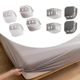 Maxbell 4x Bed Sheet Holder Easy Installation Universal Keep Sheets Firm Tight Clips white