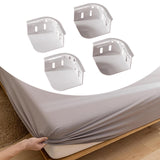 Maxbell 4x Bed Sheet Holder Easy Installation Universal Keep Sheets Firm Tight Clips white