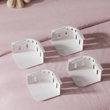 Maxbell 4x Bed Sheet Holder Easy Installation Universal Keep Sheets Firm Tight Clips white