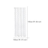 Maxbell Transparent Lace Curtain Decor Privacy Elegant White for Bathroom Patio Yard 100 cmx150 cm