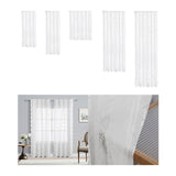 Maxbell Transparent Lace Curtain Decor Privacy Elegant White for Bathroom Patio Yard 100 cmx150 cm