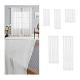 Maxbell Transparent Lace Curtain Decor Privacy Elegant White for Bathroom Patio Yard 100 cmx150 cm