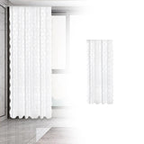 Maxbell Transparent Lace Curtain Decor Privacy Elegant White for Bathroom Patio Yard 100 cmx150 cm