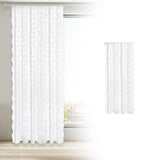 Maxbell Transparent Lace Curtain Decor Privacy Elegant White for Bathroom Patio Yard 100 cmx150 cm