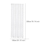 Maxbell Transparent Lace Curtain Decor Privacy Elegant White for Bathroom Patio Yard 100 cmx200 cm