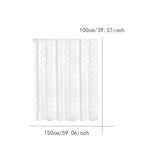 Maxbell Transparent Lace Curtain Decor Privacy Elegant White for Bathroom Patio Yard 150 cmx100 cm