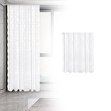 Maxbell Transparent Lace Curtain Decor Privacy Elegant White for Bathroom Patio Yard 150 cmx100 cm