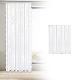 Maxbell Transparent Lace Curtain Decor Privacy Elegant White for Bathroom Patio Yard 150 cmx100 cm