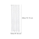 Maxbell Transparent Lace Curtain Decor Privacy Elegant White for Bathroom Patio Yard 150 cmx200 cm