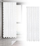 Maxbell Transparent Lace Curtain Decor Privacy Elegant White for Bathroom Patio Yard 150 cmx200 cm