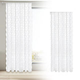 Maxbell Transparent Lace Curtain Decor Privacy Elegant White for Bathroom Patio Yard 150 cmx200 cm