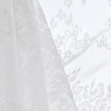 Maxbell Transparent Lace Curtain Decor Privacy Elegant White for Bathroom Patio Yard 150 cmx250 cm