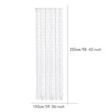 Maxbell Transparent Lace Curtain Decor Privacy Elegant White for Bathroom Patio Yard 150 cmx250 cm