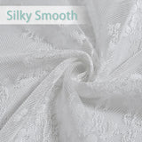 Maxbell Transparent Lace Curtain Decor Privacy Elegant White for Bathroom Patio Yard 150 cmx250 cm