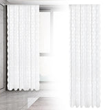 Maxbell Transparent Lace Curtain Decor Privacy Elegant White for Bathroom Patio Yard 150 cmx250 cm