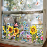 Garden Flower Window Clings Craft DIY Home Decor for Spring Birthday Bedroom
