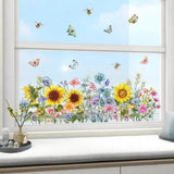 Garden Flower Window Clings Craft DIY Home Decor for Spring Birthday Bedroom