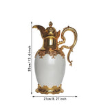 Arabic Insulated Thermal Coffee Carafe Gift Party Beverage with Spout Teapot Gold 28cmx32cm