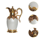 Arabic Insulated Thermal Coffee Carafe Gift Party Beverage with Spout Teapot Gold 28cmx32cm