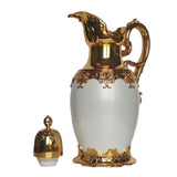 Arabic Insulated Thermal Coffee Carafe Gift Party Beverage with Spout Teapot Gold 28cmx32cm