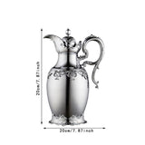 Arabic Insulated Thermal Coffee Carafe Gift Party Beverage with Spout Teapot Silver 20cmx20cm