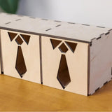 Tie Display Box Wooden for Men Tie Organizer for Vendors Closet Home Bedroom