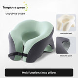 Memory Foam Travel Neck Pillow Massage Table Cradle Multipurpose Face Cradle Green