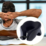 Memory Foam Travel Neck Pillow Massage Table Cradle Multipurpose Face Cradle black