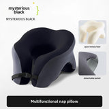 Memory Foam Travel Neck Pillow Massage Table Cradle Multipurpose Face Cradle black