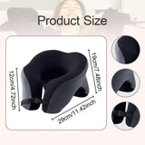Memory Foam Travel Neck Pillow Massage Table Cradle Multipurpose Face Cradle black