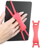 Hand Strap for Tablet Elastic Finger Grip Holder for Airplane Travel Office Pink