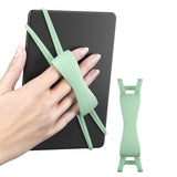Hand Strap for Tablet Elastic Finger Grip Holder for Airplane Travel Office Green