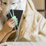 Hand Strap for Tablet Elastic Finger Grip Holder for Airplane Travel Office Green