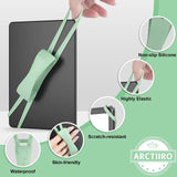 Hand Strap for Tablet Elastic Finger Grip Holder for Airplane Travel Office Green