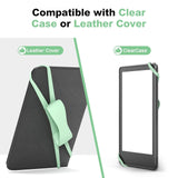 Hand Strap for Tablet Elastic Finger Grip Holder for Airplane Travel Office Green