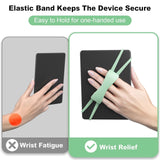 Hand Strap for Tablet Elastic Finger Grip Holder for Airplane Travel Office Green