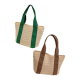 Handwoven Tote Bag Lightweight Work Dating Ladies Beach Travel Women Handbag Green