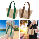Handwoven Tote Bag Lightweight Work Dating Ladies Beach Travel Women Handbag Green