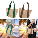 Handwoven Tote Bag Lightweight Work Dating Ladies Beach Travel Women Handbag Green