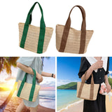 Handwoven Tote Bag Lightweight Work Dating Ladies Beach Travel Women Handbag Green