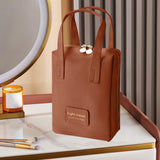 Makeup Bag Zipper Large Capacity Birthday Gifts Toiletry Bag for Girls Women Brown