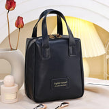 Makeup Bag Zipper Large Capacity Birthday Gifts Toiletry Bag for Girls Women Black