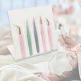 Maxbell Tweezers Stand Collecting Arranging Tabletop False Eyelashes Tweezers Holder White