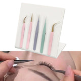 Maxbell Tweezers Stand Collecting Arranging Tabletop False Eyelashes Tweezers Holder White