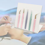 Maxbell Tweezers Stand Collecting Arranging Tabletop False Eyelashes Tweezers Holder White