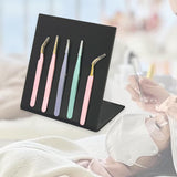Maxbell Tweezers Stand Collecting Arranging Tabletop False Eyelashes Tweezers Holder Black