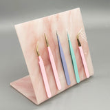 Maxbell Tweezers Stand Collecting Arranging Tabletop False Eyelashes Tweezers Holder Pink