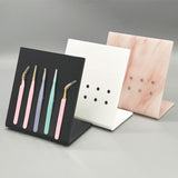 Maxbell Tweezers Stand Collecting Arranging Tabletop False Eyelashes Tweezers Holder Pink