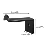 Maxbell 8x Hat Hooks for Wall Modern Baseball Cap Racks for Bedroom Household Office Black