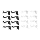 Maxbell 8x Hat Hooks for Wall Modern Baseball Cap Racks for Bedroom Household Office Black